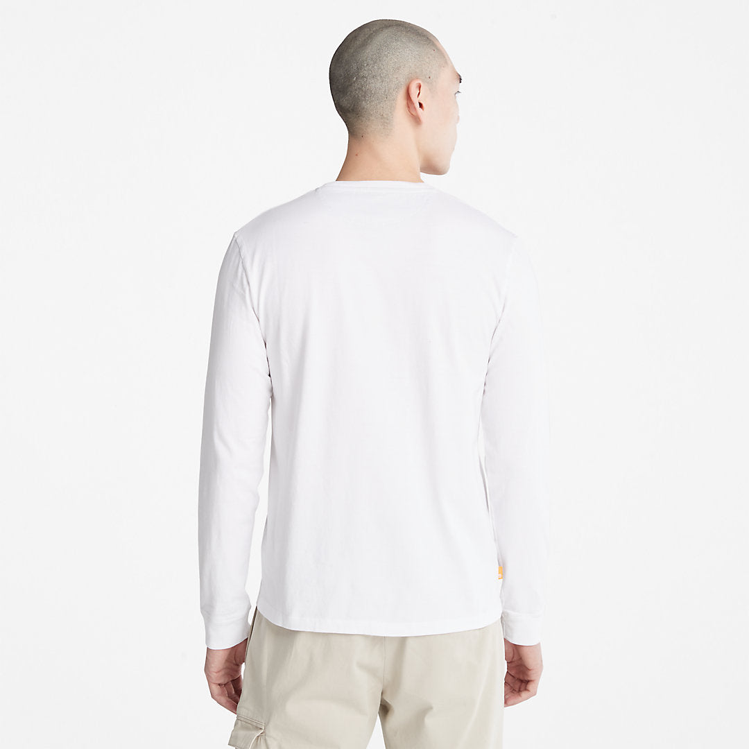 Timberland Mens Dunstan River LS T-Shirt for Men in White
