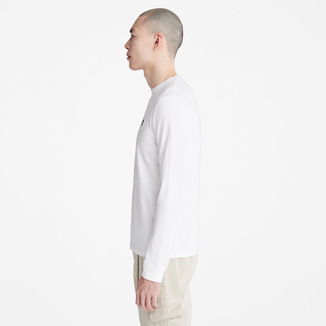 Timberland Mens Dunstan River LS T-Shirt for Men in White
