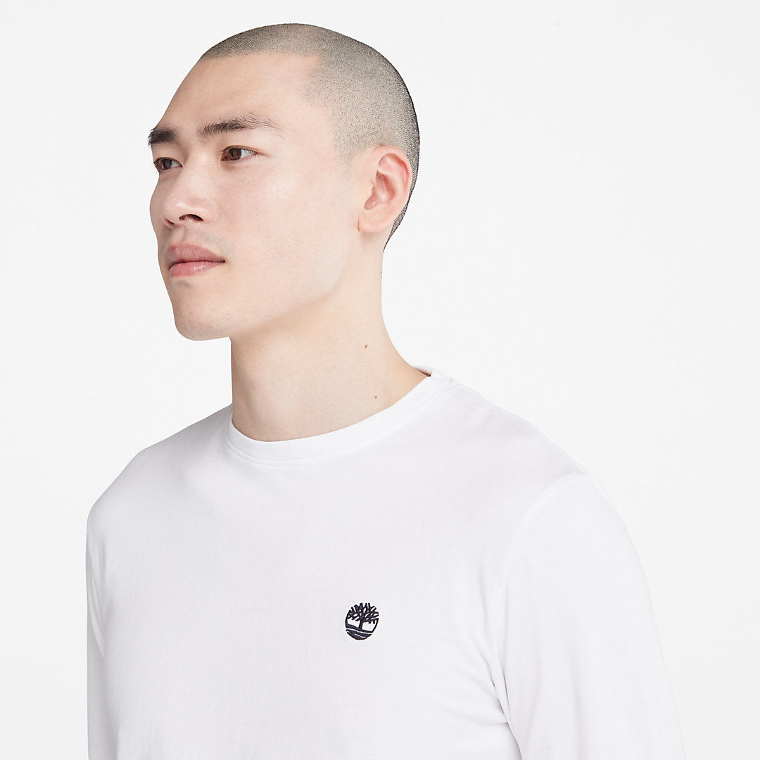 Timberland Mens Dunstan River LS T-Shirt for Men in White