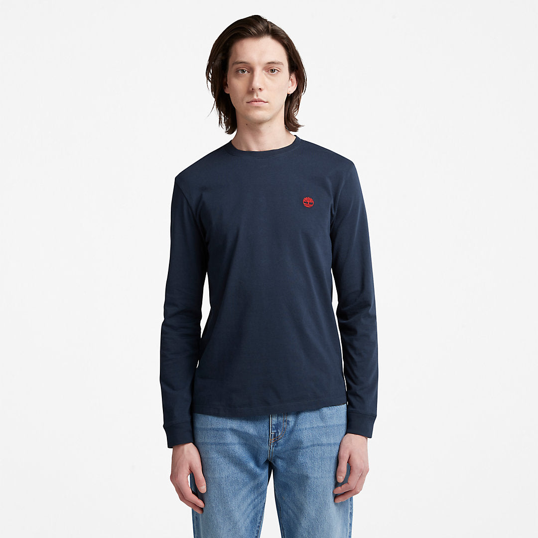 Timberland Mens Dunstan River LS T-Shirt for Men in Navy