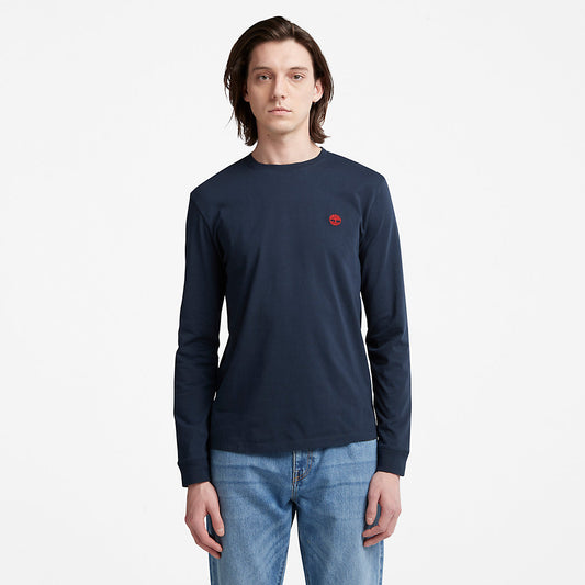 Timberland Mens Dunstan River LS T-Shirt for Men in Navy