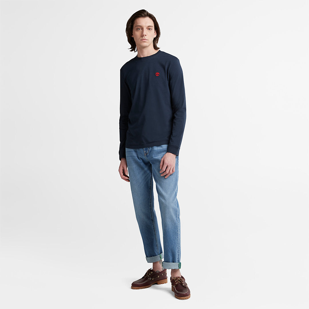 Timberland Mens Dunstan River LS T-Shirt for Men in Navy