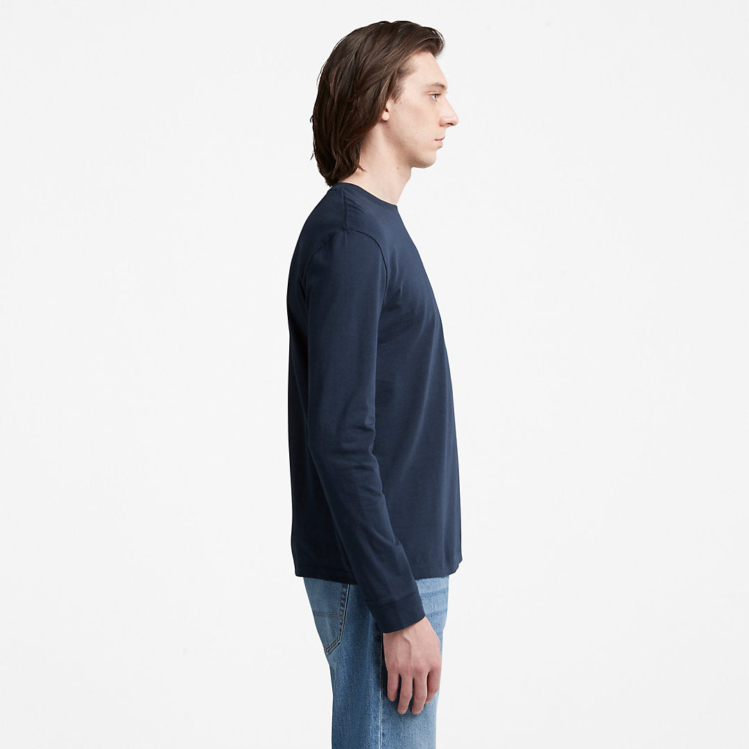 Timberland Mens Dunstan River LS T-Shirt for Men in Navy