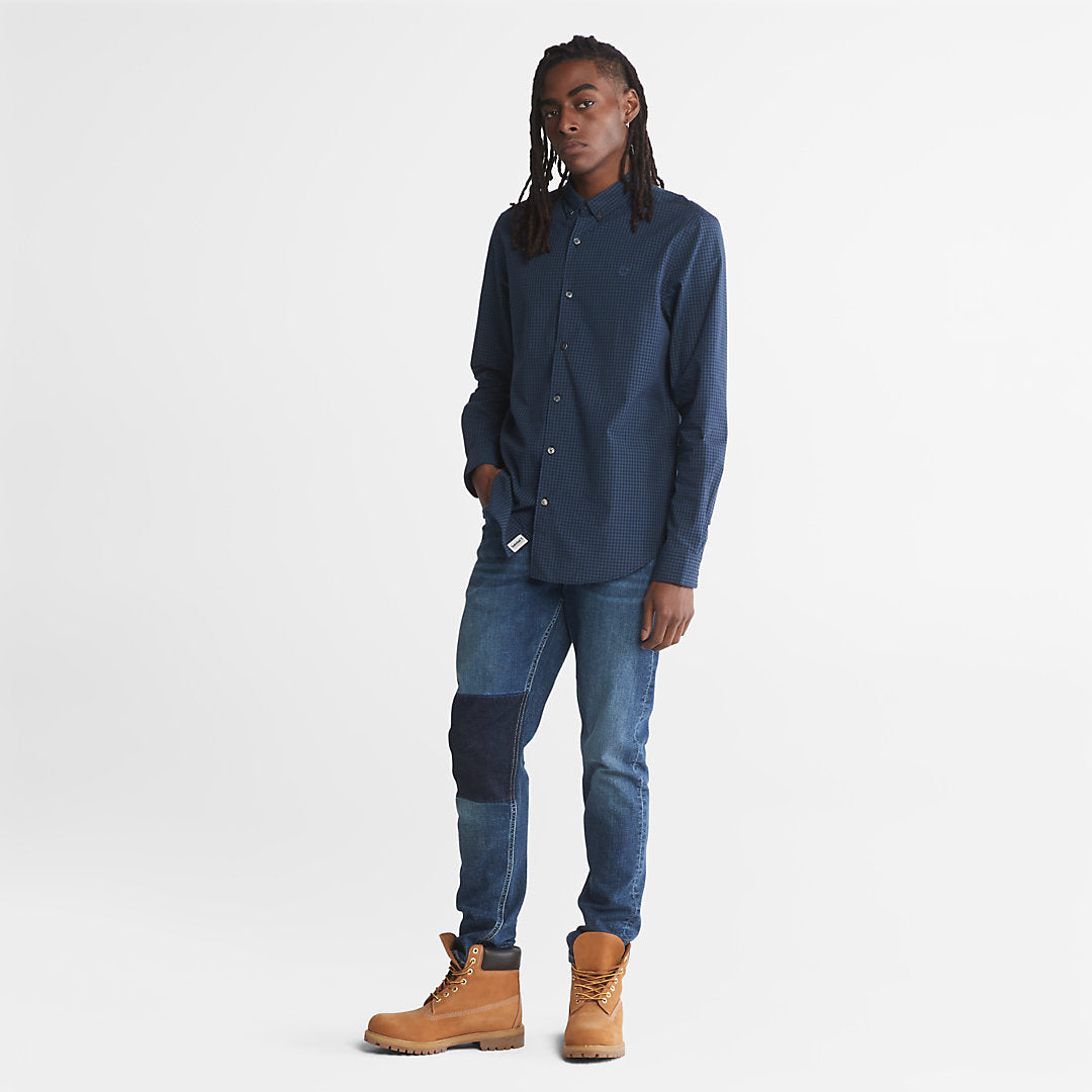 Timberland Mens Suncook River Poplin Shirt for Men in Navy