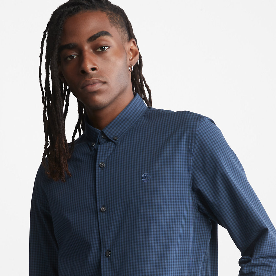 Timberland Mens Suncook River Poplin Shirt for Men in Navy