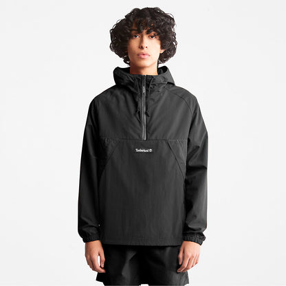 Timberland Mens DWR Zip-Neck Windbreaker for Men in Black