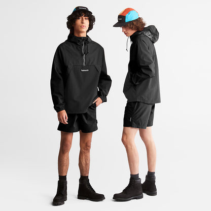 Timberland Mens DWR Zip-Neck Windbreaker for Men in Black
