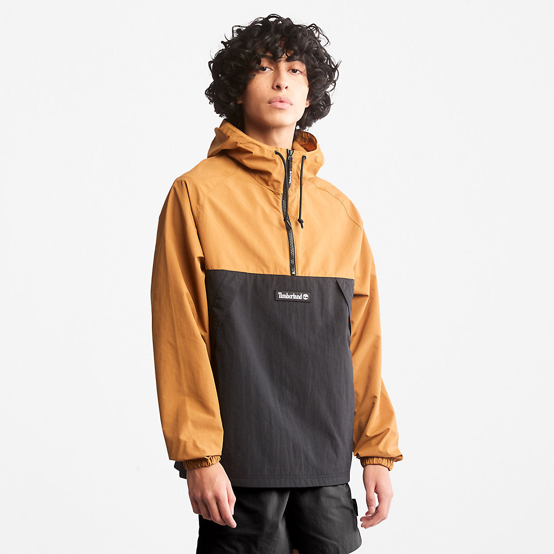 Timberland Mens Pullover Windbreaker Jacket for All Gender in Yellow