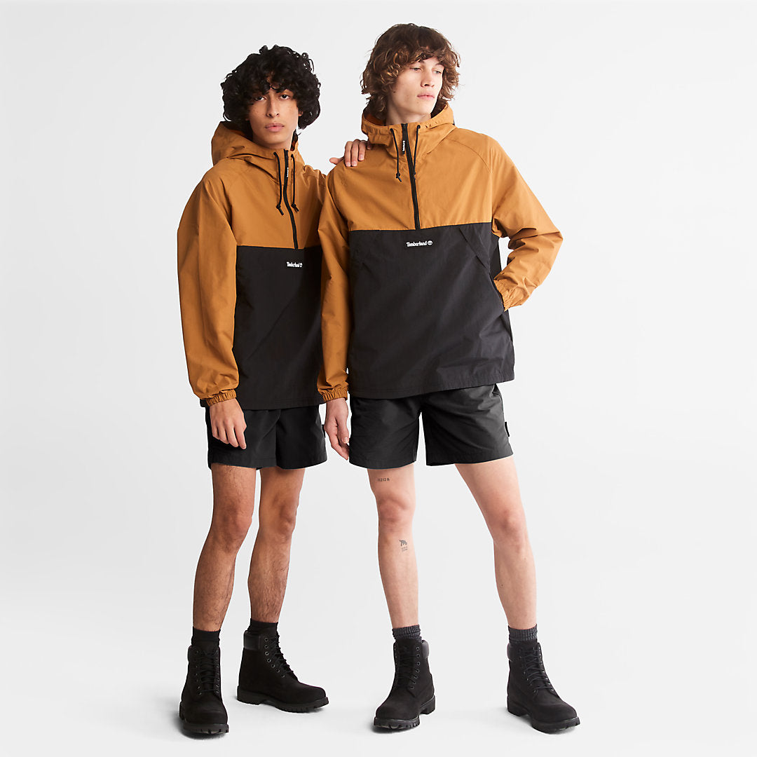 Timberland Mens Pullover Windbreaker Jacket for All Gender in Yellow