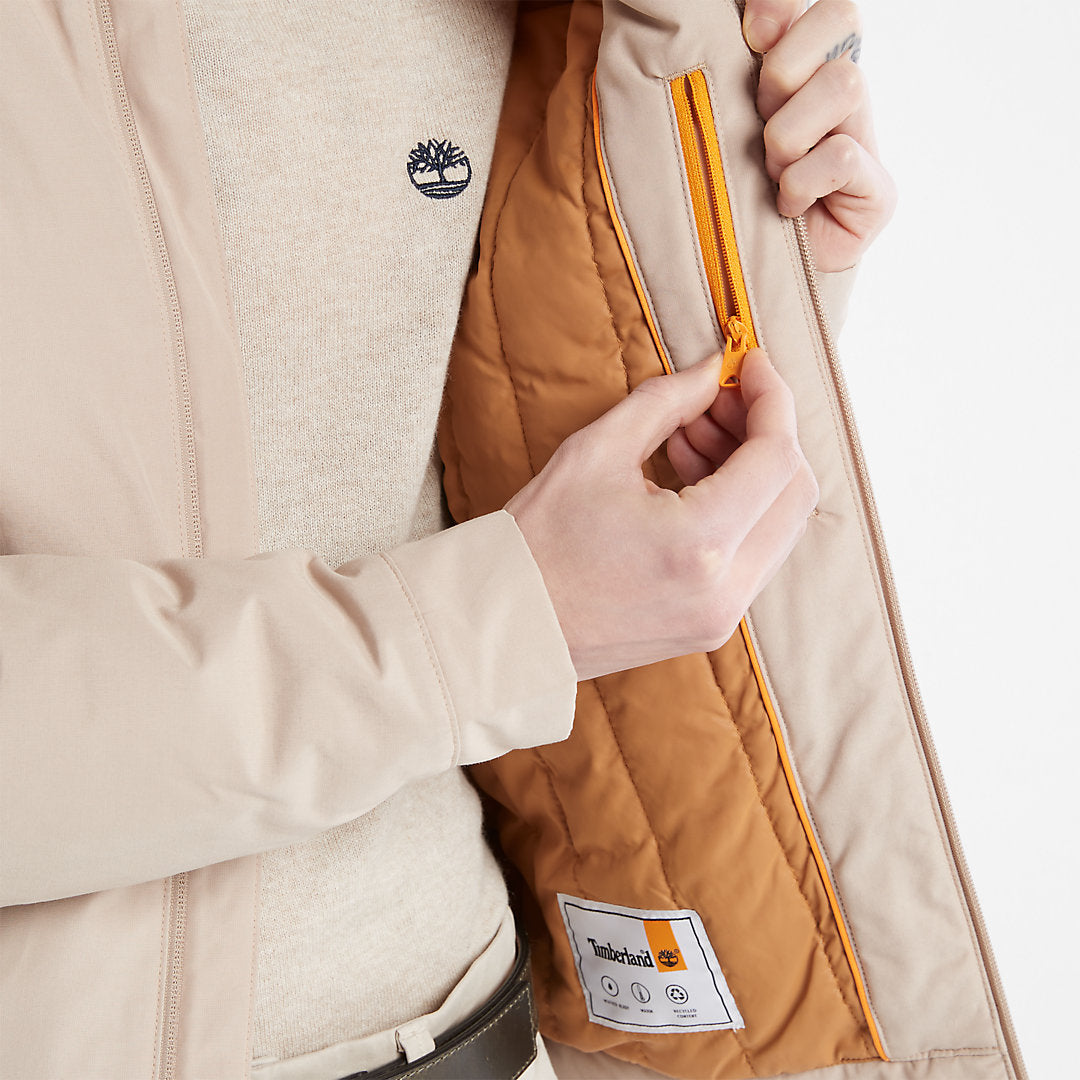 Timberland Mens Men's Stratham Winter Bomber Jacket in Beige
