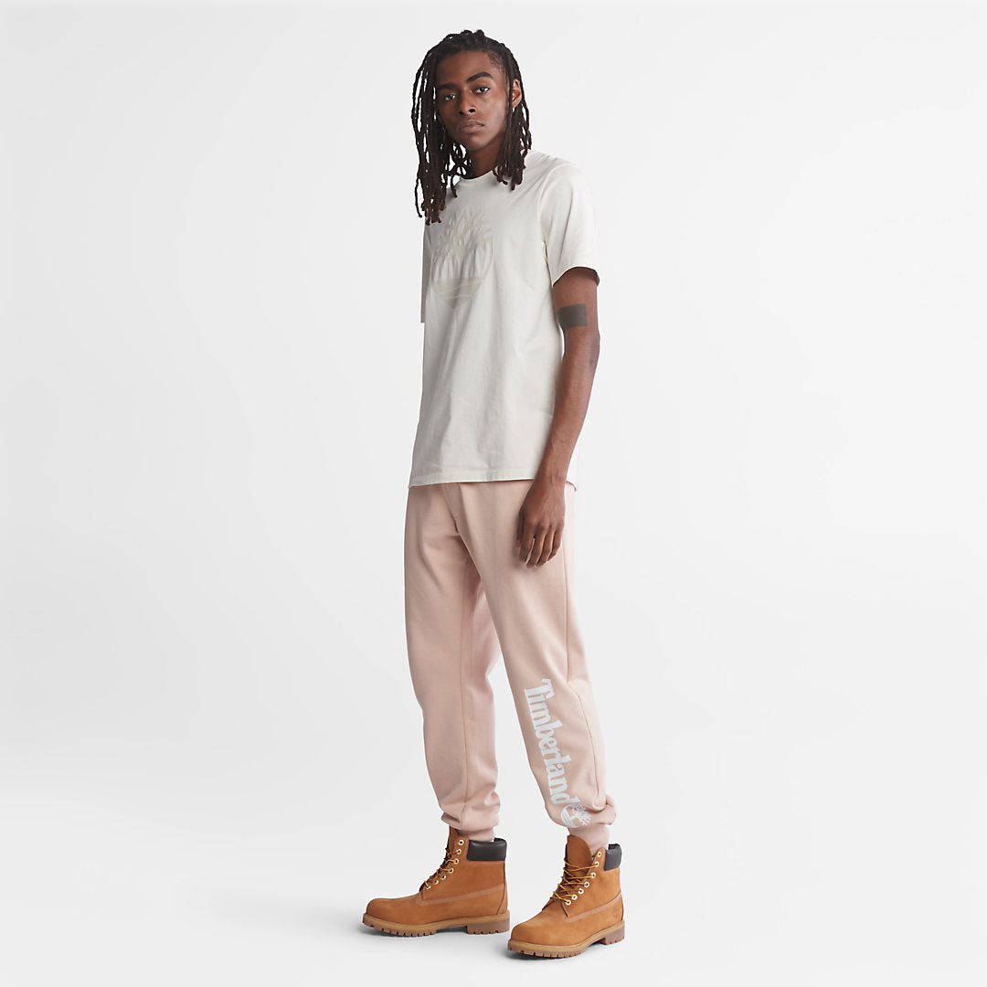 Timberland Mens Core Logo Sweatpants for Men in Light Pink