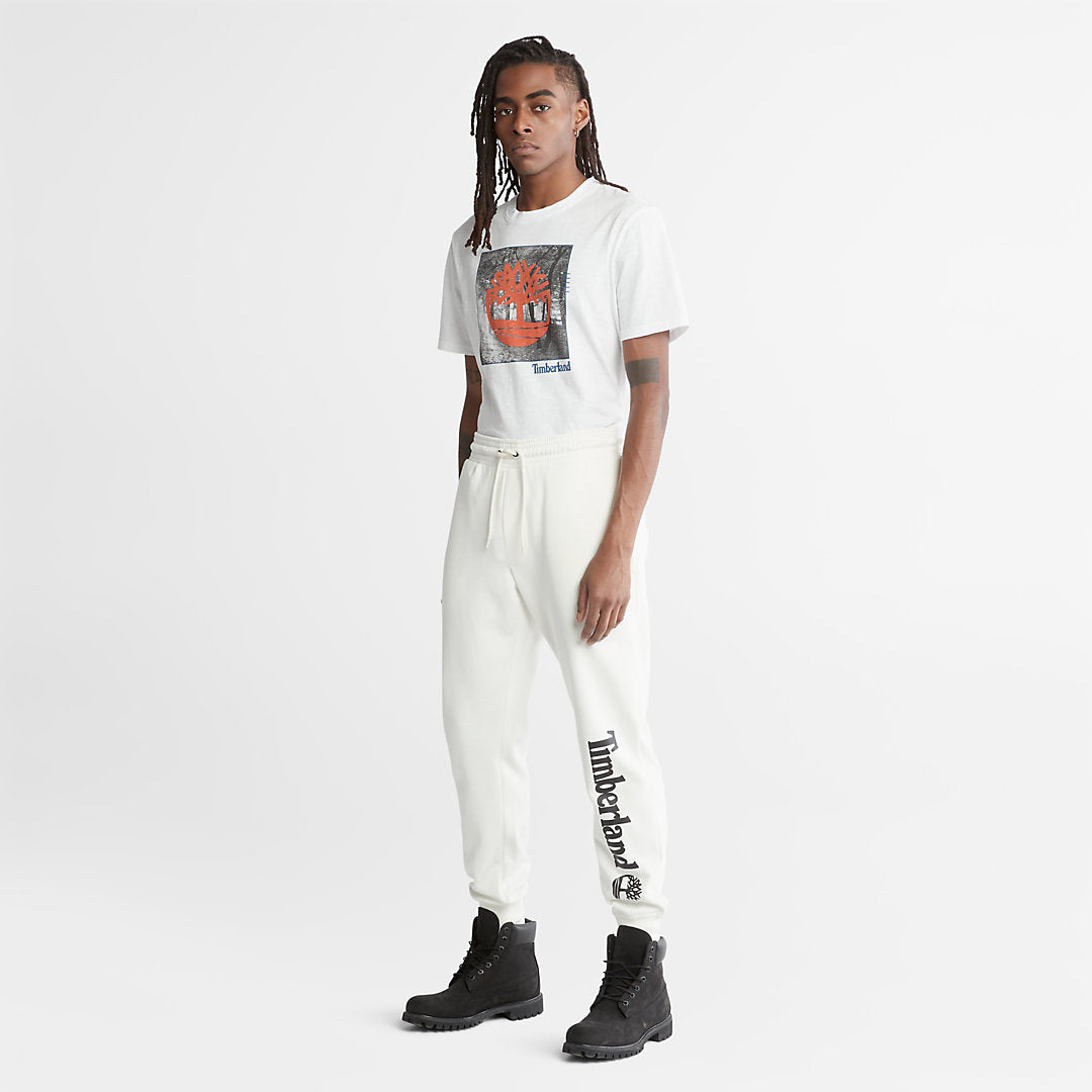 Timberland Mens Core Logo Sweatpants for Men in White