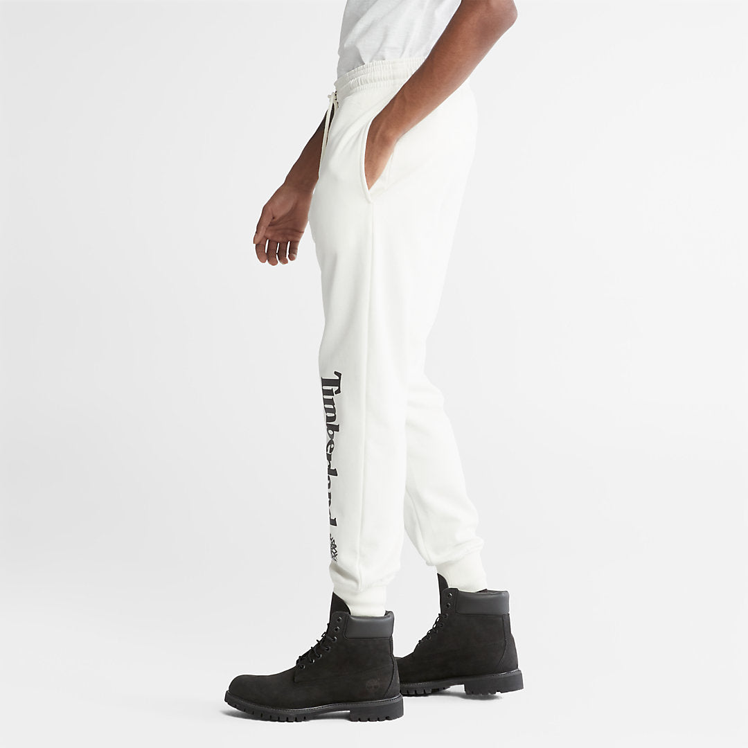Timberland Mens Core Logo Sweatpants for Men in White
