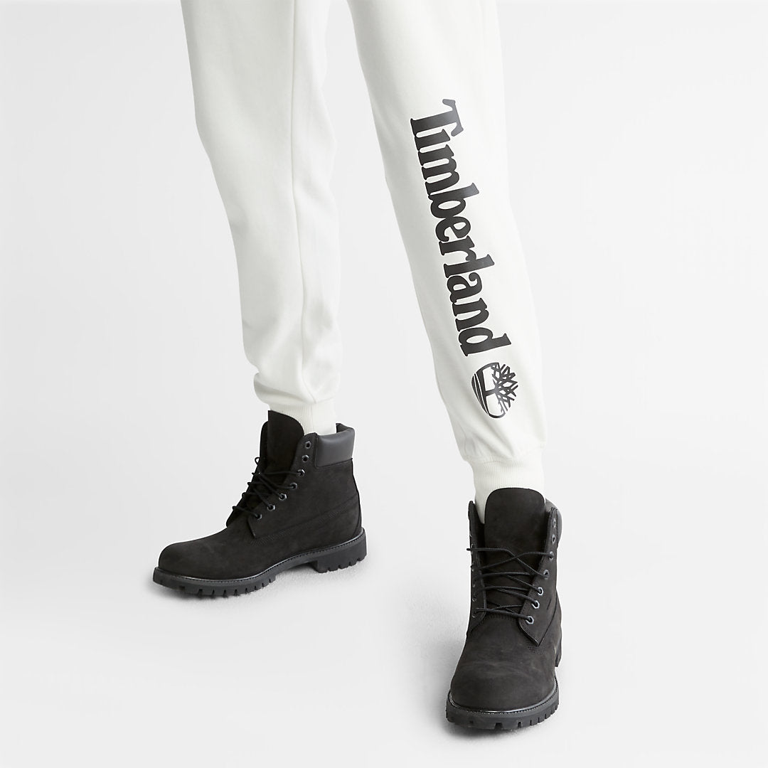 Timberland Mens Core Logo Sweatpants for Men in White