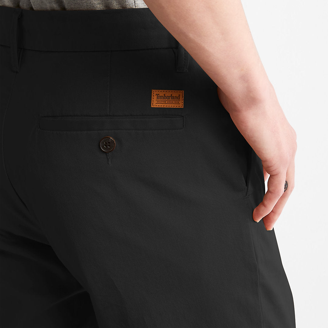 Timberland Mens Squam Lake Twill Chino Pants for Men in Black