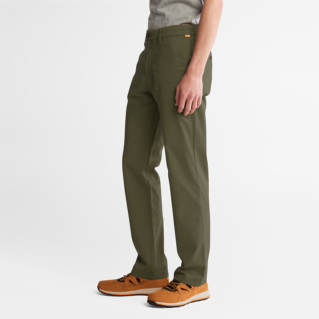 Timberland Mens Squam Lake Twill Chino Pants for Men in Green