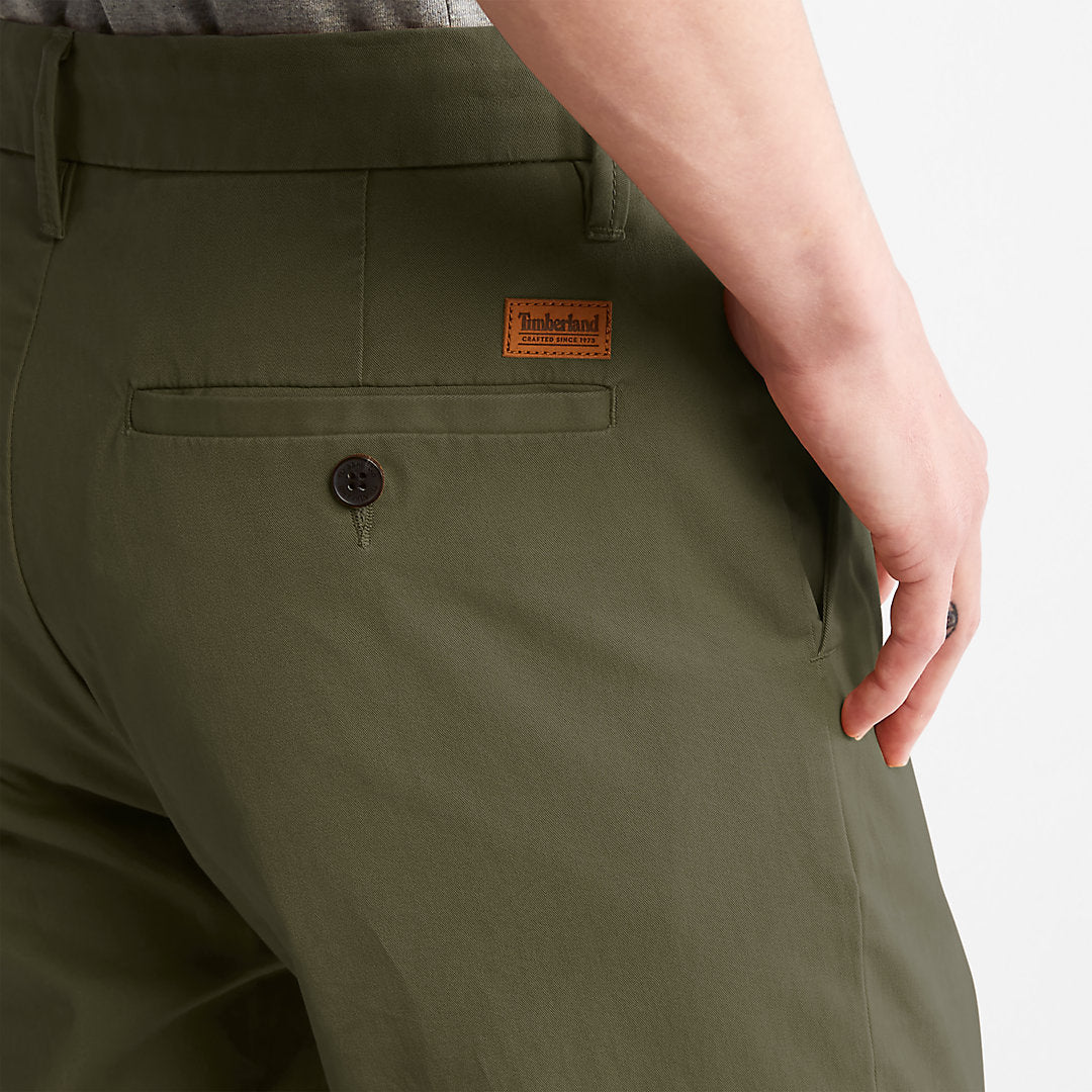 Timberland Mens Squam Lake Twill Chino Pants for Men in Green