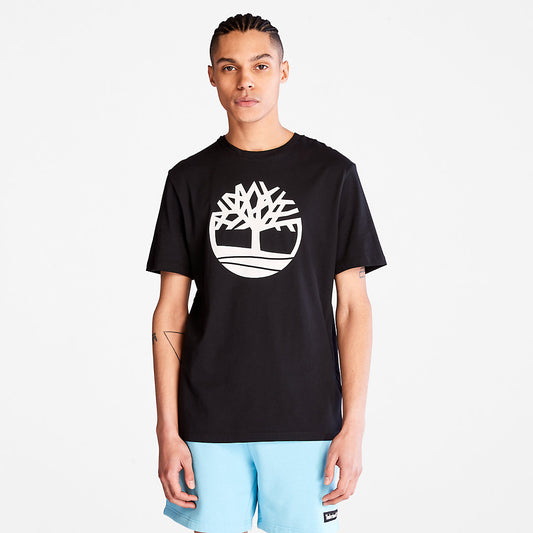 Timberland Mens Kennebec River Tree Logo T-shirt for Men in Black
