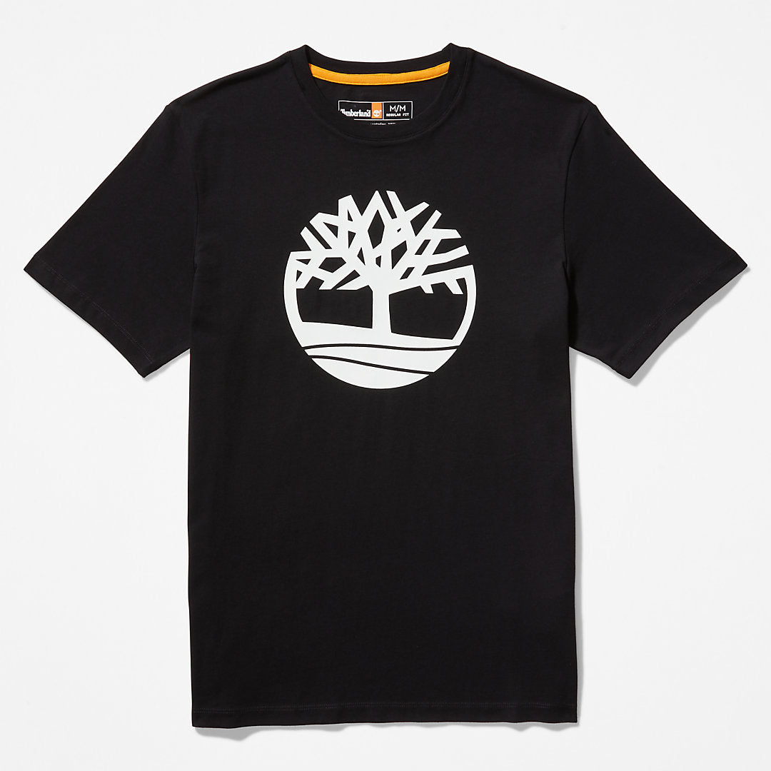 Timberland Mens Kennebec River Tree Logo T-shirt for Men in Black