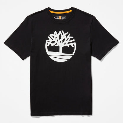 Timberland Mens Kennebec River Tree Logo T-shirt for Men in Black