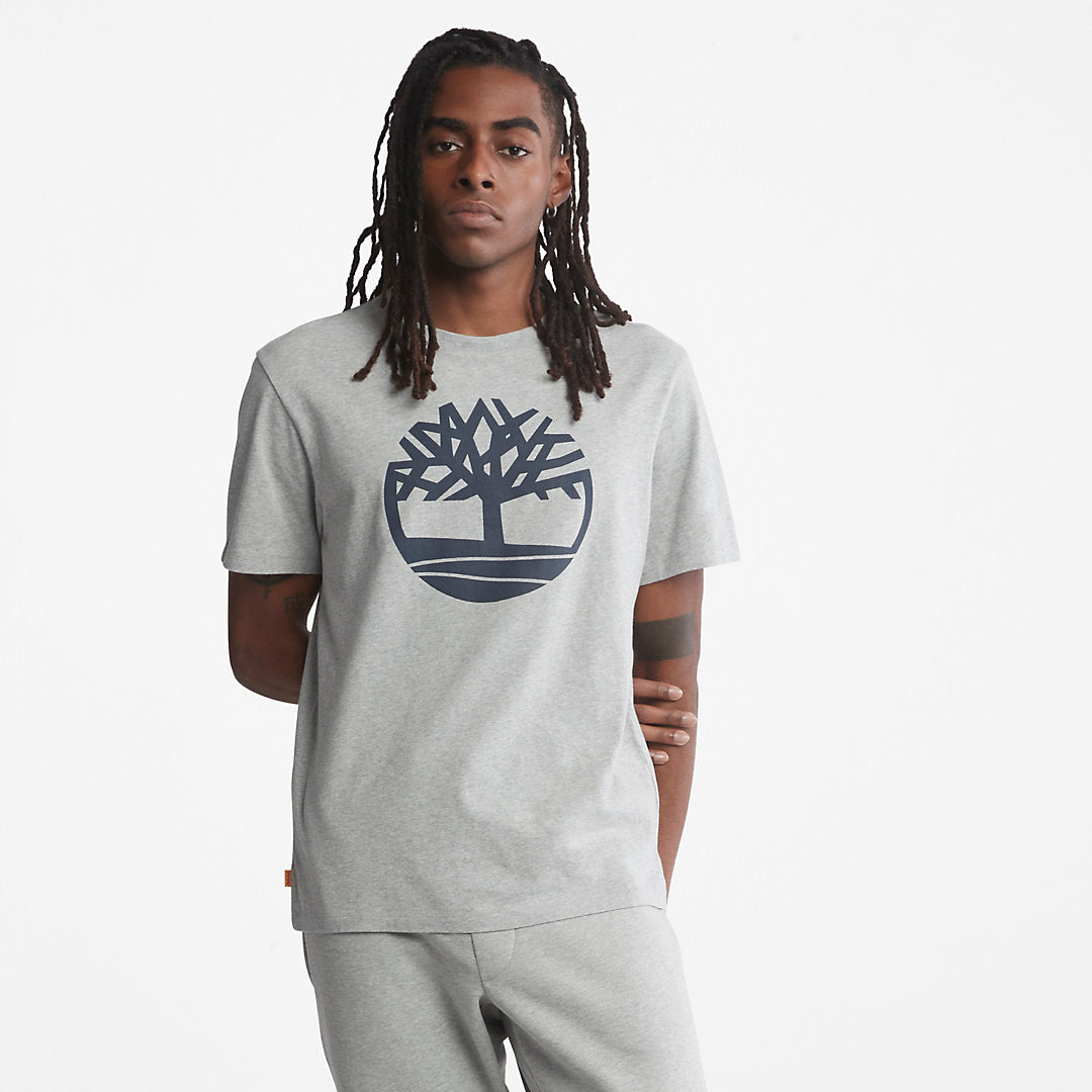 Timberland Mens Kennebec River Tree Logo T-shirt for Men in Grey