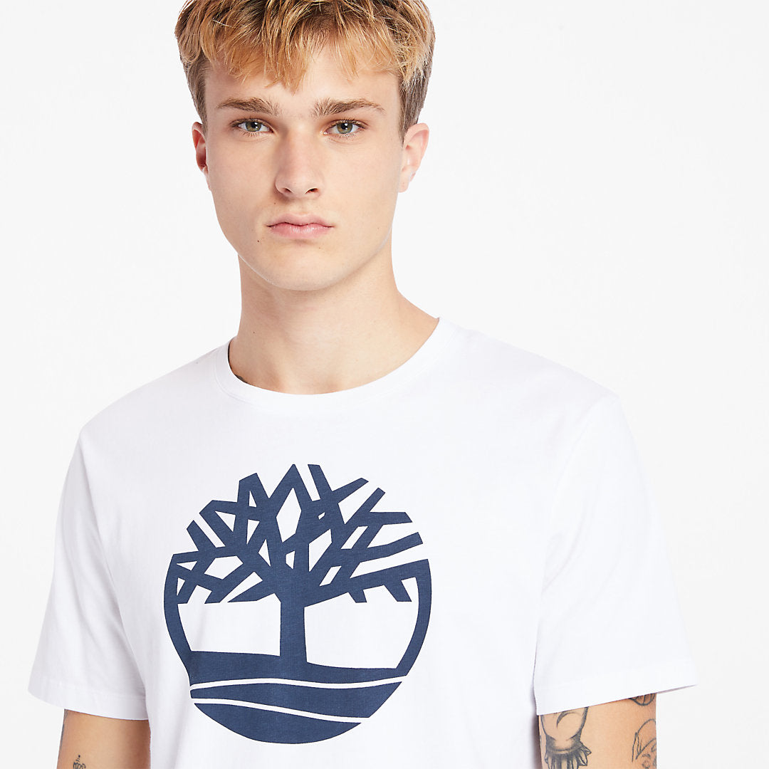 Timberland Mens Kennebec River Tree Logo T-shirt for Men in White