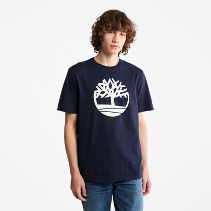 Timberland Mens Kennebec River Tree Logo T-shirt for Men in Navy