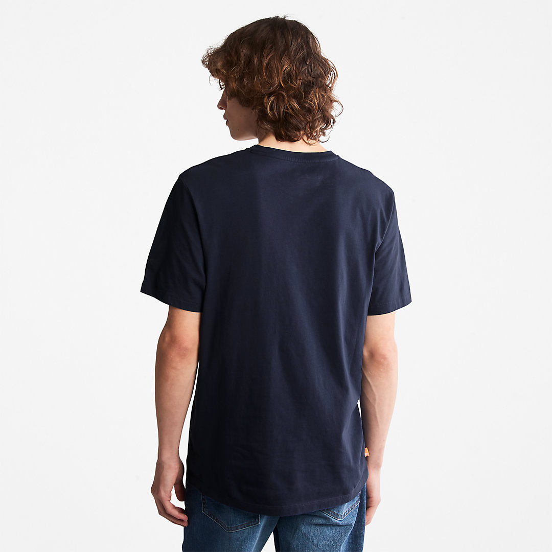 Timberland Mens Kennebec River Tree Logo T-shirt for Men in Navy