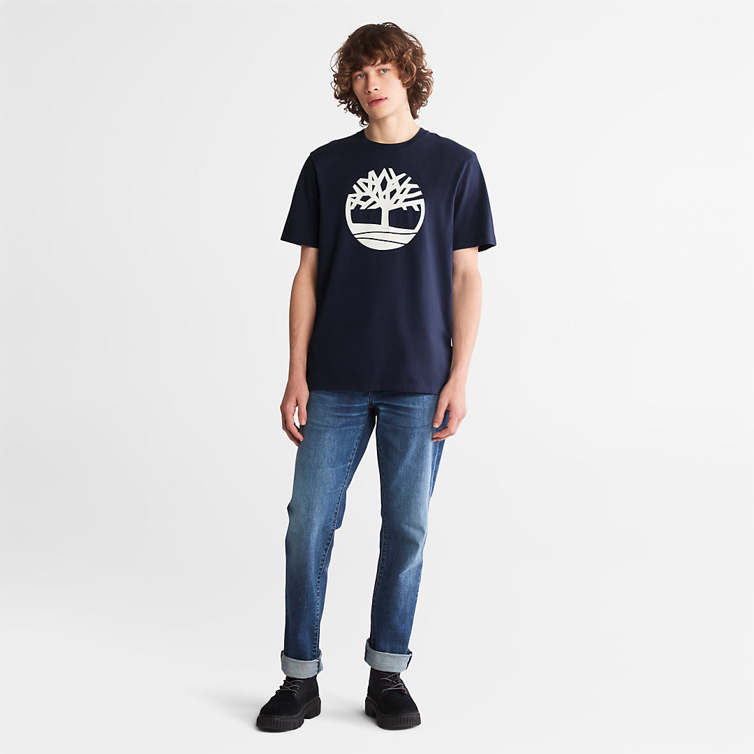 Timberland Mens Kennebec River Tree Logo T-shirt for Men in Navy