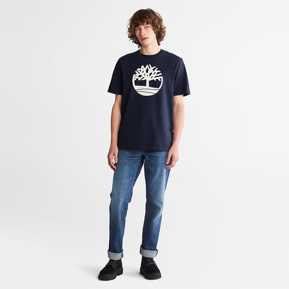Timberland Mens Kennebec River Tree Logo T-shirt for Men in Navy