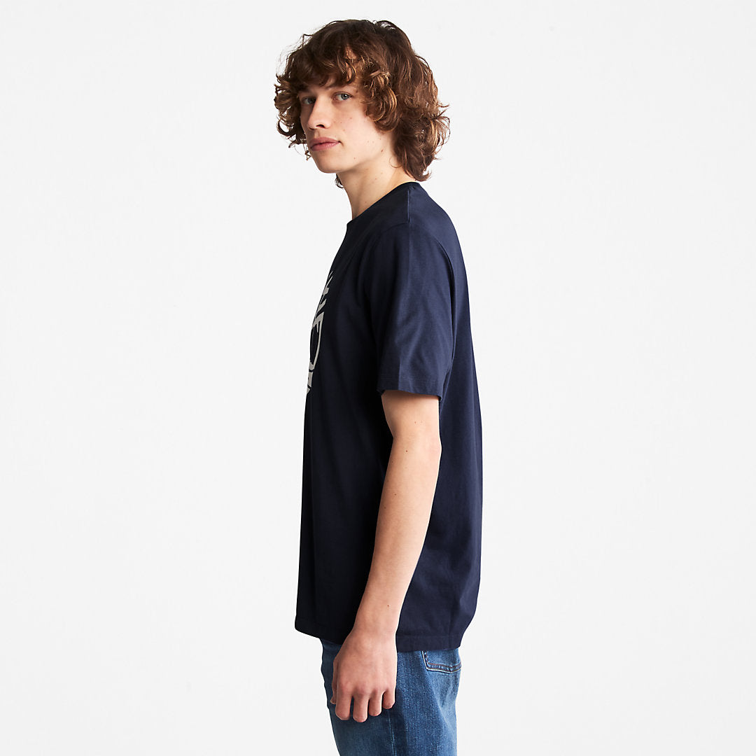 Timberland Mens Kennebec River Tree Logo T-shirt for Men in Navy