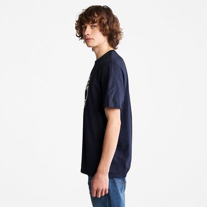 Timberland Mens Kennebec River Tree Logo T-shirt for Men in Navy