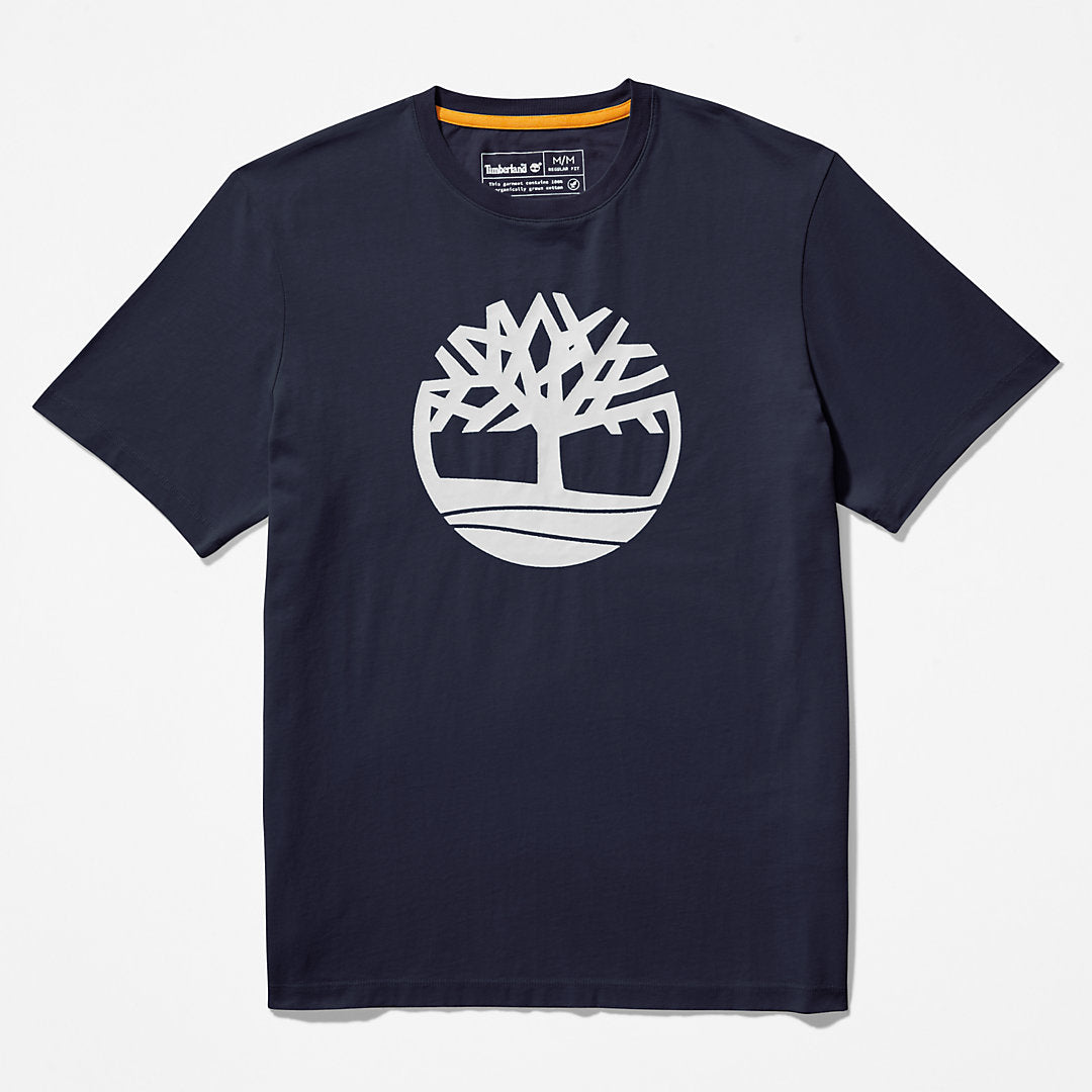 Timberland Mens Kennebec River Tree Logo T-shirt for Men in Navy