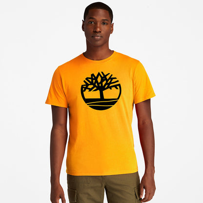 Timberland Mens Kennebec River Tree Logo T-shirt for Men in Orange
