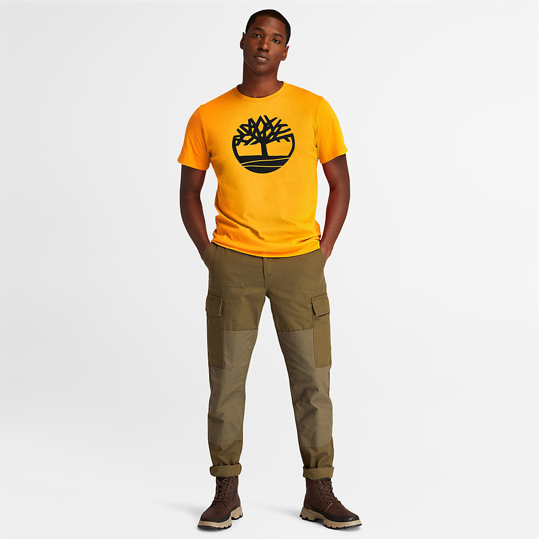 Timberland Mens Kennebec River Tree Logo T-shirt for Men in Orange