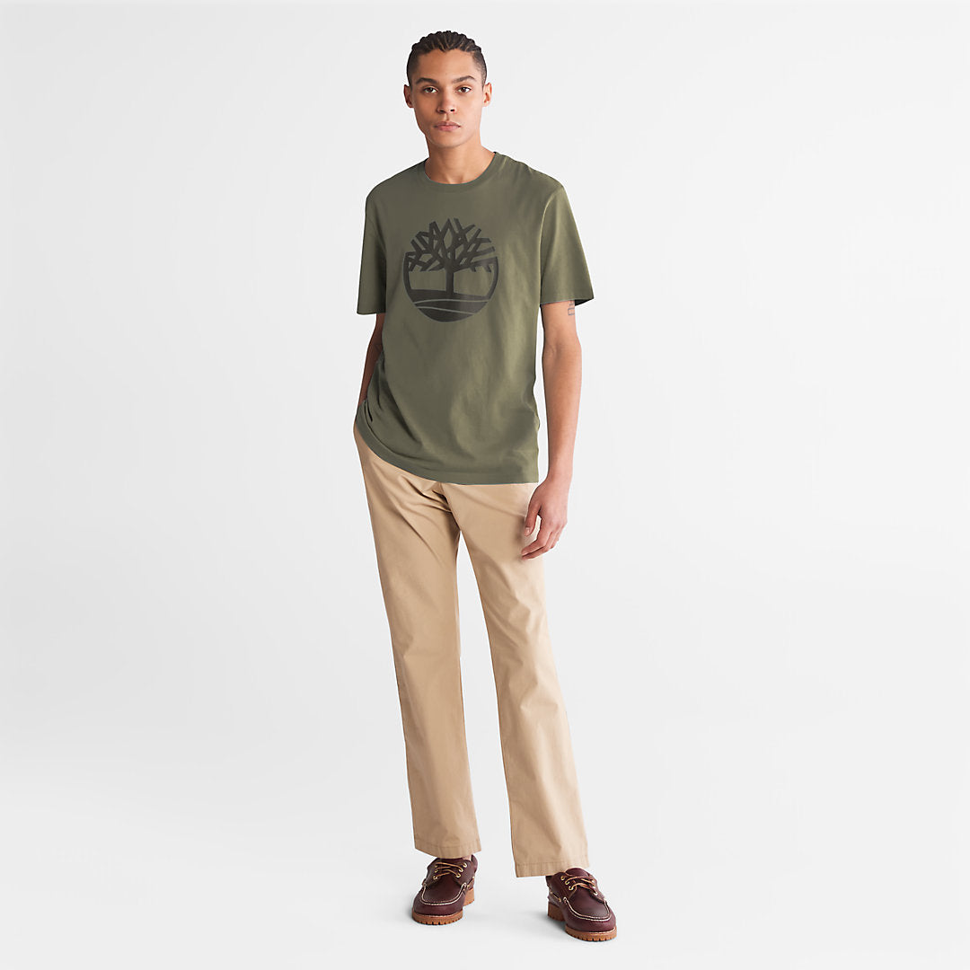 Timberland Mens Kennebec River Tree Logo T-shirt for Men in Dark Green