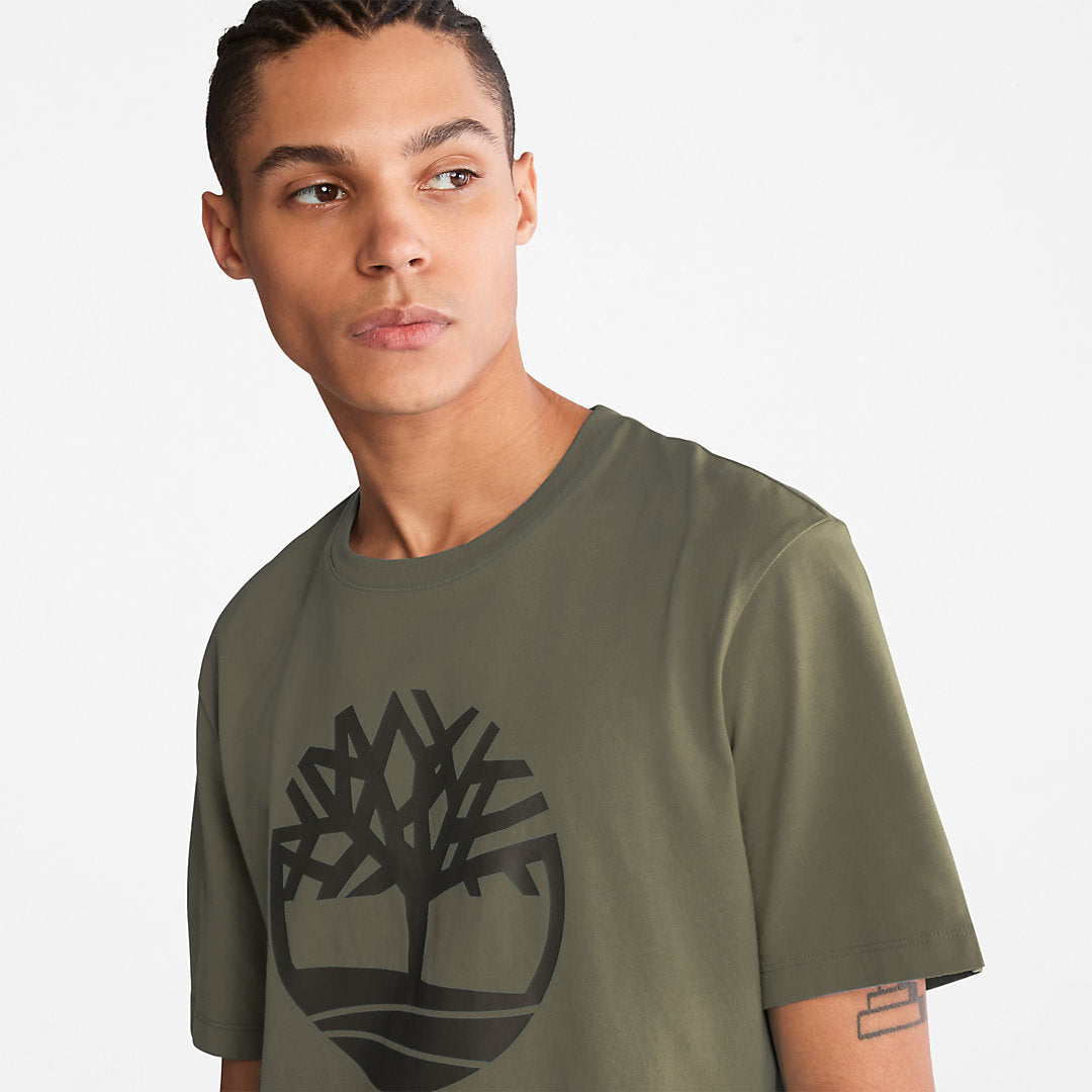 Timberland Mens Kennebec River Tree Logo T-shirt for Men in Dark Green