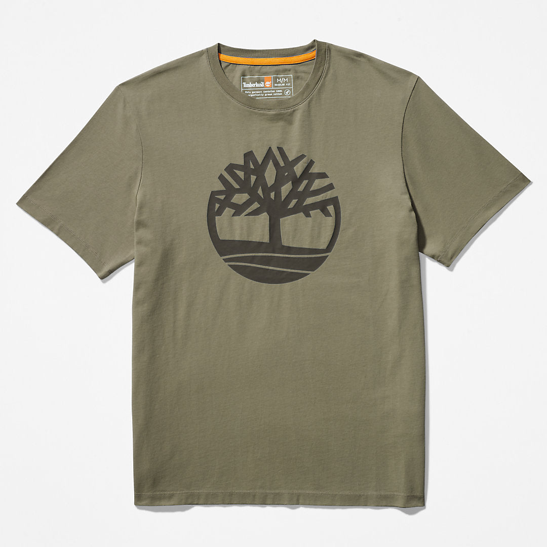 Timberland Mens Kennebec River Tree Logo T-shirt for Men in Dark Green