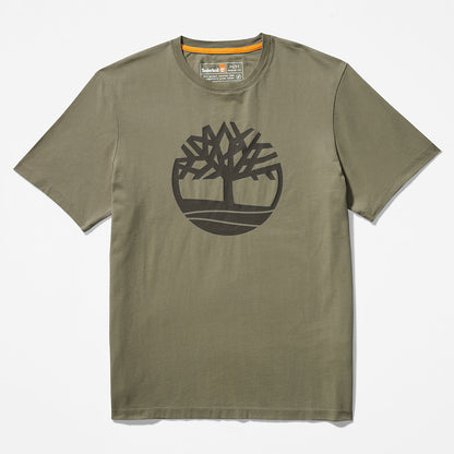 Timberland Mens Kennebec River Tree Logo T-shirt for Men in Dark Green