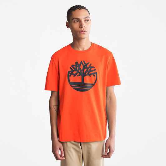 Timberland Mens Kennebec River Tree-Logo T-Shirt for Men in Green