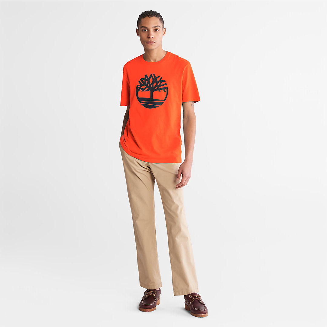 Timberland Mens Kennebec River Tree-Logo T-Shirt for Men in Green