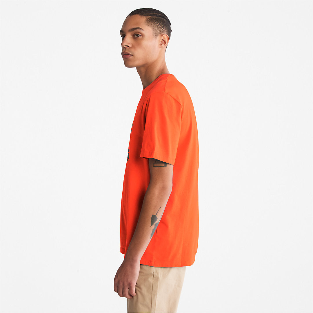 Timberland Mens Kennebec River Tree-Logo T-Shirt for Men in Green