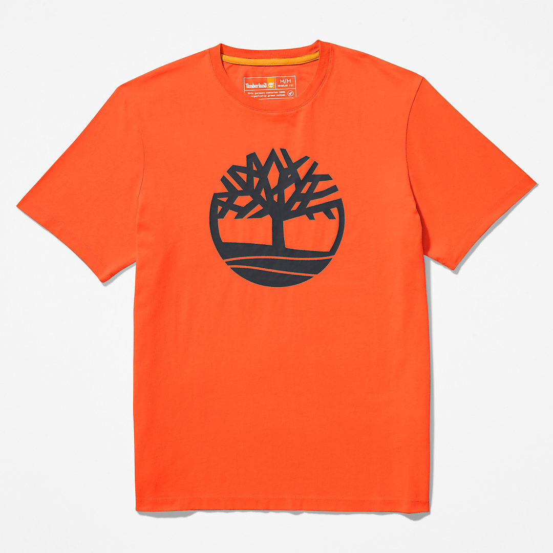 Timberland Mens Kennebec River Tree-Logo T-Shirt for Men in Green