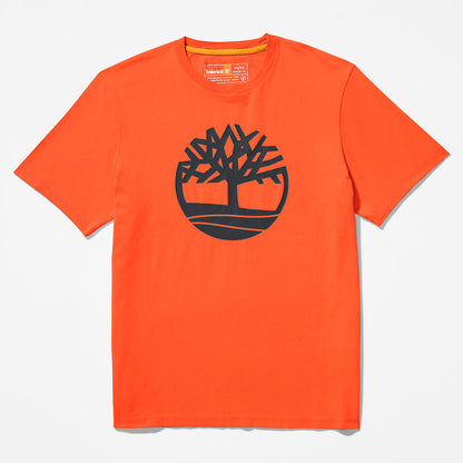 Timberland Mens Kennebec River Tree-Logo T-Shirt for Men in Green