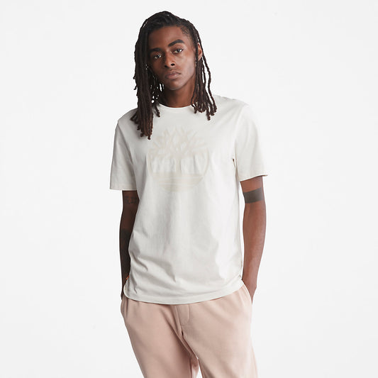 Timberland Mens Kennebec River Tree-Logo T-Shirt for Men in White