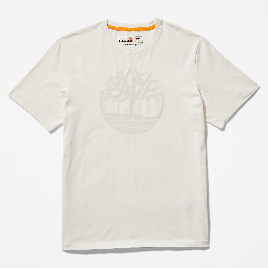 Timberland Mens Kennebec River Tree-Logo T-Shirt for Men in White