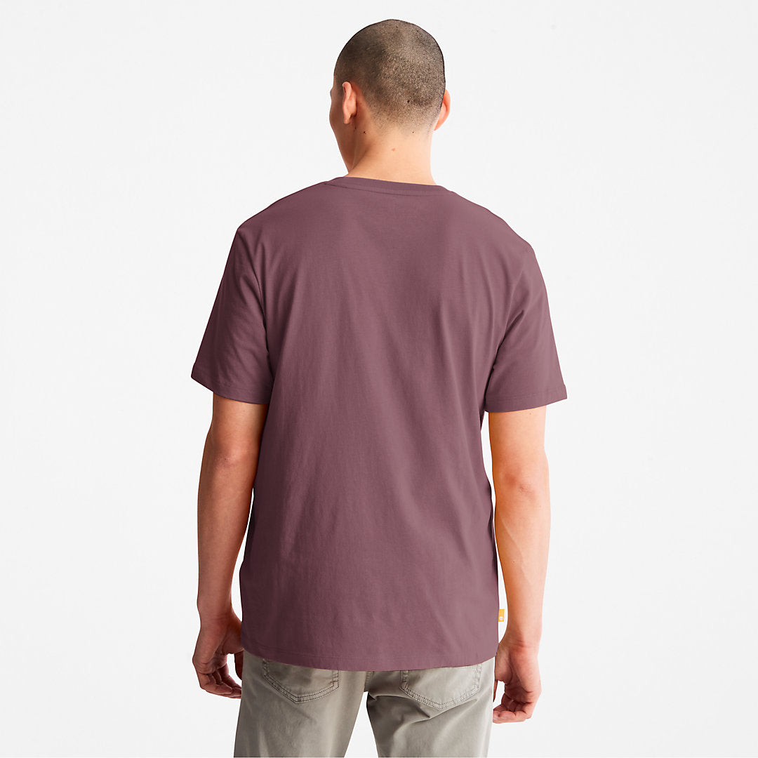 Timberland Mens Kennebec River Tree-Logo T-Shirt for Men in Purple