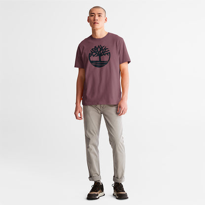 Timberland Mens Kennebec River Tree-Logo T-Shirt for Men in Purple