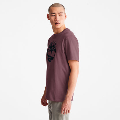Timberland Mens Kennebec River Tree-Logo T-Shirt for Men in Purple