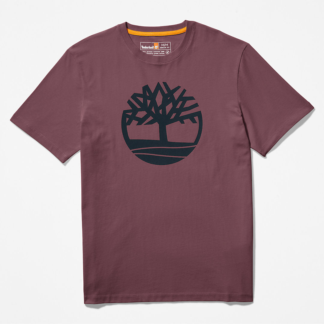 Timberland Mens Kennebec River Tree-Logo T-Shirt for Men in Purple